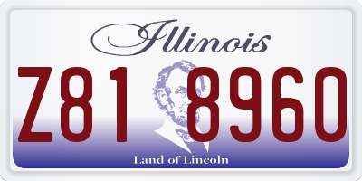 IL license plate Z818960