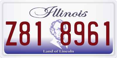 IL license plate Z818961