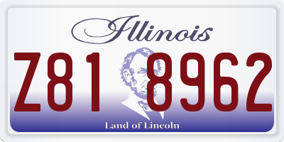 IL license plate Z818962