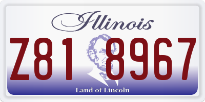 IL license plate Z818967