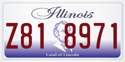 IL license plate Z818971