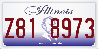 IL license plate Z818973
