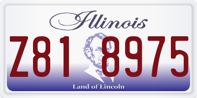 IL license plate Z818975