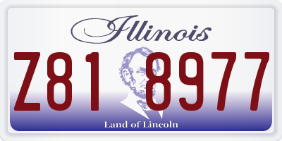 IL license plate Z818977