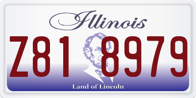 IL license plate Z818979