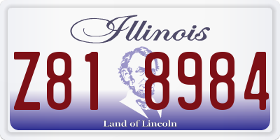IL license plate Z818984