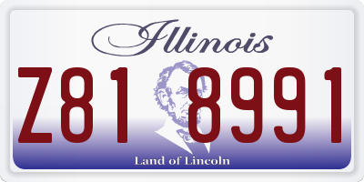 IL license plate Z818991