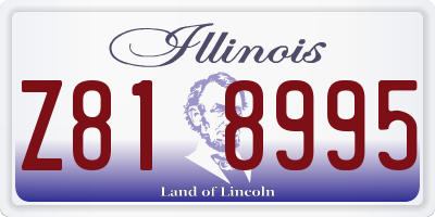 IL license plate Z818995