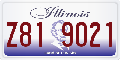 IL license plate Z819021