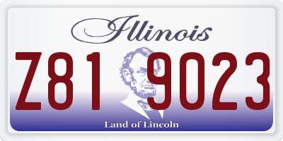 IL license plate Z819023