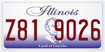 IL license plate Z819026