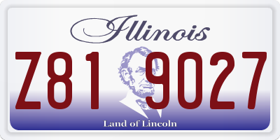 IL license plate Z819027