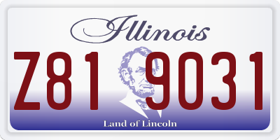 IL license plate Z819031