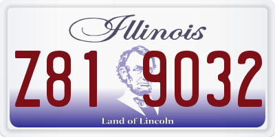 IL license plate Z819032