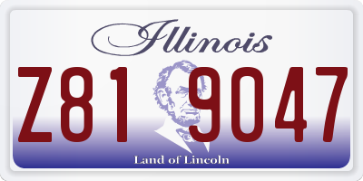 IL license plate Z819047
