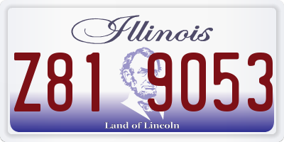 IL license plate Z819053