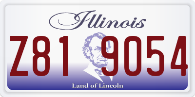 IL license plate Z819054