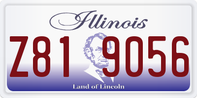 IL license plate Z819056