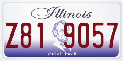 IL license plate Z819057