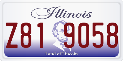 IL license plate Z819058