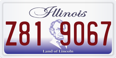 IL license plate Z819067
