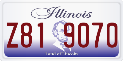 IL license plate Z819070