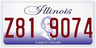 IL license plate Z819074