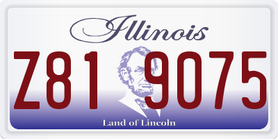 IL license plate Z819075