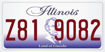 IL license plate Z819082