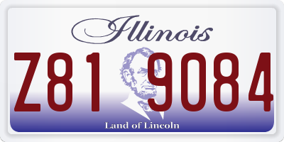 IL license plate Z819084