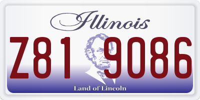 IL license plate Z819086