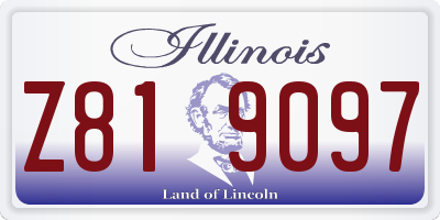 IL license plate Z819097