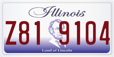 IL license plate Z819104
