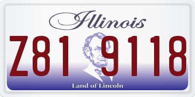 IL license plate Z819118