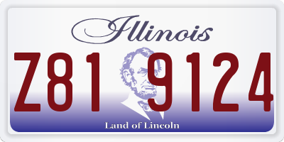 IL license plate Z819124