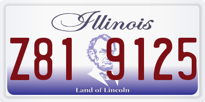IL license plate Z819125