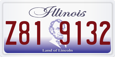 IL license plate Z819132