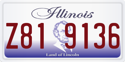 IL license plate Z819136