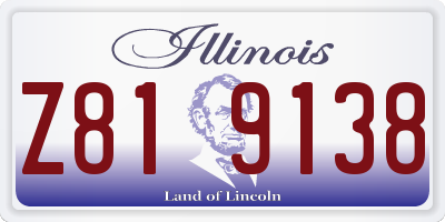 IL license plate Z819138