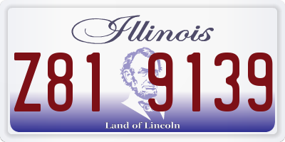 IL license plate Z819139
