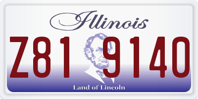 IL license plate Z819140