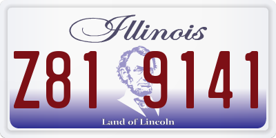 IL license plate Z819141