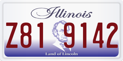 IL license plate Z819142