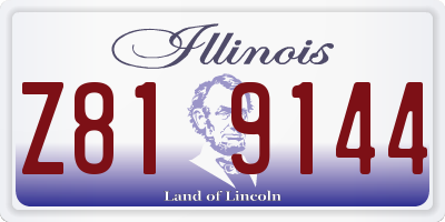 IL license plate Z819144
