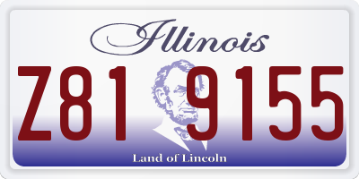 IL license plate Z819155