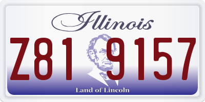 IL license plate Z819157