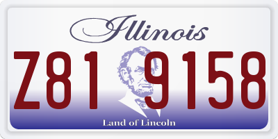 IL license plate Z819158
