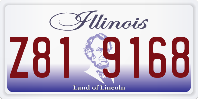 IL license plate Z819168