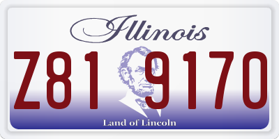 IL license plate Z819170