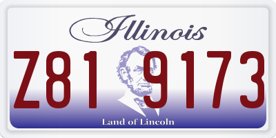 IL license plate Z819173